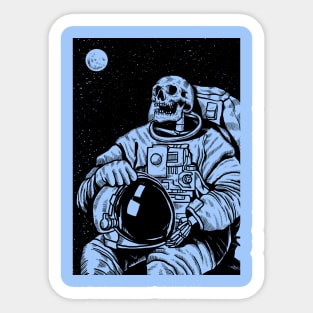 halloween skeleton astronaut creepy skull Sticker